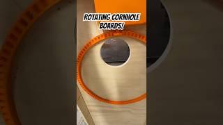 I made a set of ROTATING Cornhole Boards! #shorts #yardgames #bags #cornhole