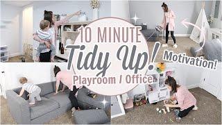 *NEW* 10 MINUTE CLEANING MOTIVATION // CLEAN WITH ME 2020 // 10 MINUTE TIDY UP // PLAYROOM + OFFICE