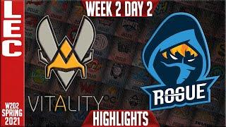 VIT vs RGE Highlights | LEC Spring 2021 W2D2 | Vitality vs Rogue