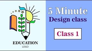 Learn LOGO Designing in Illustrator in 5 minutes easily | class 1