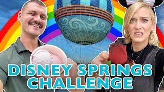 Our WEIRDEST Disney Game Is BACK: Rainbow Challenge | Disney Springs Merchandise, Snacks, World