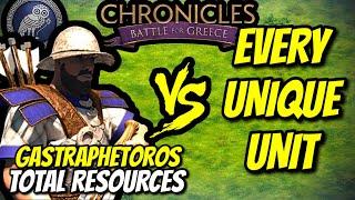 GASTRAPHETOROS vs EVERY UNIQUE UNIT (Total Resources) | AoE II: Definitive Edition