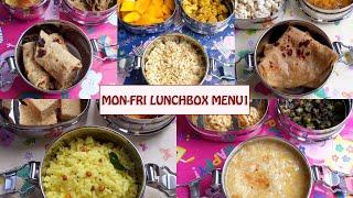 Monday - Friday Weekly Lunchbox Menu1