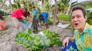 Fiji Hot Rock Oven!!  Unseen FIJIAN FOOD + Remote Pacific Island Life!