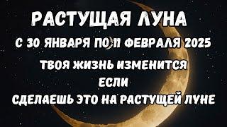 Лунный календарь на февраль 2025. Растущая луна. Фаза луны сегодня. Лунный знак.  Лунные сутки