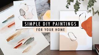 Simple DIY PAINTINGS (watercolor + acrylic art) | XO, MaCenna