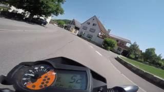 KTM Duke 690 Lautertal Hinfahrt GoPro HD