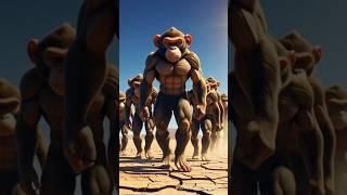 bandar podha kat deta hai  #ai #animation #cow