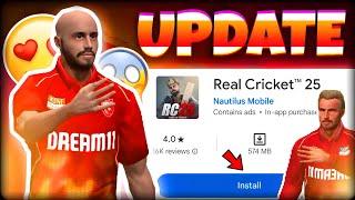 Real Cricket 25 Mega Update Released?? New Stadium & Camara Angle | RC25 New Update Today