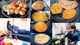 Morning 8AM Routine STARTS & Cleaning/ HEALTHY BREAKFAST,SOYA PULAO, , LACCHA PARATHA,PANEER BHURJI