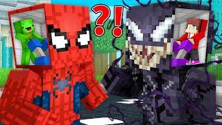 Mikey became SPIDERMAN and JJ VENOM Superhero Survival Battle - Maizen Minecraft Animation