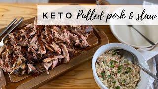 KETO PULLED PORK & COLE SLAW | keto dinner recipe