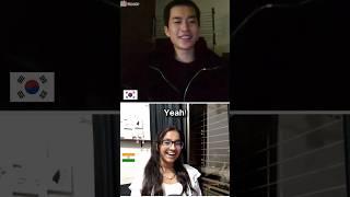 Korean Guy Reacts on Indian Girl  | Ometv Reaction #omegle