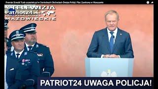 Święto Policji. ￼Premier Donald Tusk na Centralnych Obchodach - Plac Zamkowy w Warszawie