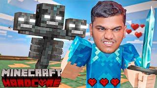 Defeating the Monster in Hardcore | Minecraft