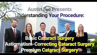 Basic cataract, astigmatism-correcting, and premium cataract surgery informed consent video.