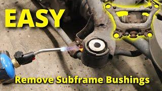 How to: REMOVE E46 Rear Subframe Bushings! (+Powerflex Upgrades!)