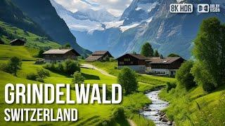 Grindelwald, Most Beautiful Village Of  Switzerland [8K HDR] Walking Tour