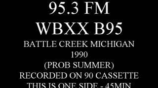 1990 95.3 B95 WBXX POP RADIO STATION BATTLE CREEK MICHIGAN BART SIMPSON RAP 103.3 WKFR