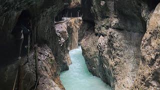 4K tour of the beautiful Partnach Gorge (Partnachklamm) in Garmisch, Germany