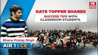 GATE 2024 Top Ranker shares Preparation Strategy |  AIR 1 | CE | Bhanu Pratap Singh | MADE EASY