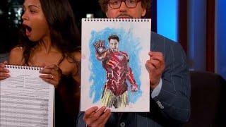 Avengers Cast Draw Their Characters|| Wait For IronMan || #shorts