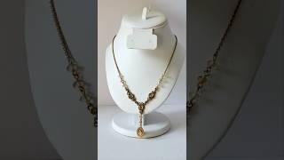 THE TURTLE SHELL Avon Gold Tone Victorian Style Cabachon Drop Necklace FOR SALE #avon #jewelry