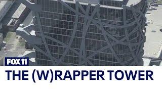 SkyFOX view of 'The Wrapper' in Culver City