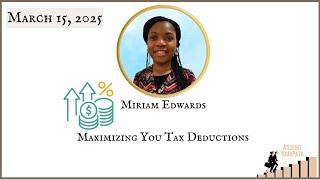  Maximize Your Tax Deductions, Miriam C. Granville-Edwards,Ascend Your Path #ascendyourpath #taxes