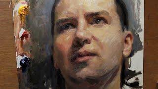 Loose portrait demonstartion in oils by Sergey Gusev.