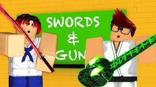 Blox Fruits School: SWORDS and GUNS