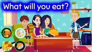 What will you eat? Simple future tense - Daily English Conversation Practice