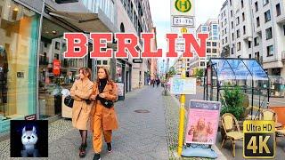 Walking in Germany . Berlin Walking Tour. Walking Gendarmenmarkt, Berlin Mitte. 4K 60fps.