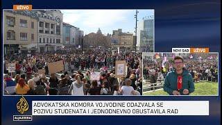 Različite grupacije na velikom protestu u Novom Sadu