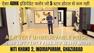 Indirapuram  Premium 4 BHK independent floor for sale with lift & parking | GDA approved 4 bhk flat