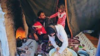 Preparing Traditional Local Bread Dough & Baking Potatoes for Dinner + Nomadic Iranian