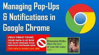 Blocking and Configuring Notifications and Pop-Ups in Google Chrome