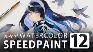 [PG] Watercolor Speedpaint #12 Blue witch