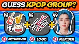 GUESS THE KPOP GROUP WITH THE CLUES (INST + LOGO + 1MEMBER)  ANSWER - KPOP QUIZ 