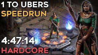 IT'S DONE! 1 TO UBERS HARDCORE SORCERESS SPEEDRUN WORLD RECORD | 4:47:17 IGT | DIABLO 2 RESURRECTED