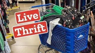 Thrift With Me LIVE - Cart Full of Finds