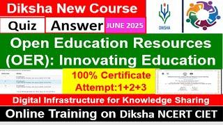 online training on “Open Educational Resources (OER): Innovating Education ciet ncert online traning
