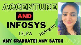 Infosys Freshers Recruitment| Accenture hiring Any Graduate|Work from home possible| No Fees