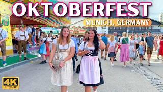 Oktoberfest Munich Walking Tour  World's Largest Beer Festival in 4k/60fps [With Captions]