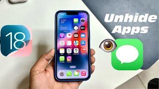 How To Unhide Apps On iPhone iOS 18 | How To Unhide Apps On iPhone | Unhide Hidden Apps On iPhone |