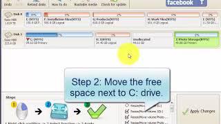 Resize Move Partition to Shrink and Extend Partition with Free Partition Resizer