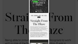 Area Web Font Specimen