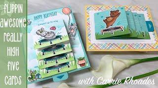 Lawn Fawn Flippin Awesome High Five cards