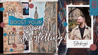 ILLUSTRATED TRAVEL JOURNAL | How to make visual storytelling! | EDINBURGH Watercolour + Scrapbook ️