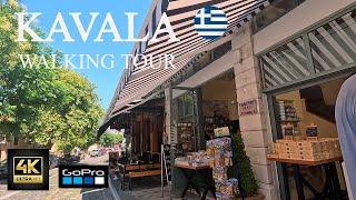 Kavala Greece Walking Tour 4K 60fps Old Town & Castle